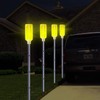 Macarrie 6 Pcs Solar Powered Driveway Markers Reflector Lights Landscape