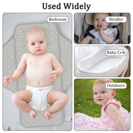 Portable Diaper Changing Pad for Baby & Toddler Waterproof Foldable Baby Changing Mat Built-in Pillow, Travel Infant Changing Pads for Moms Baby Changer Machine Washable