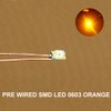 Evemodel C0603OR 20pcs Pre-soldered Micro 0.1mm Copper Wired Orange SMD