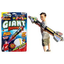 JA-RU Big Sky Inflatable Giant Rocket Ship (1 Rocket Ship Toy) Space Shuttle Kids Toys. Outer Space Party Decorations. Solar System Toys Astronaut Party Decorations. Pool Party Accessories. 5802-1