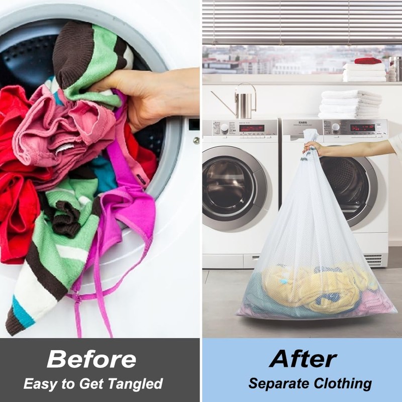 Vivifying Mesh Laundry Bag, 2 PCS Large Washing Machine Bag