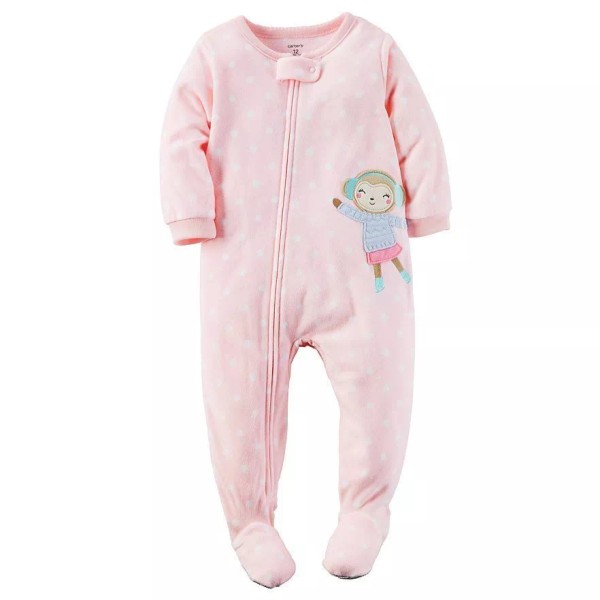Carter's Carters NWT 4T Pink Monkey Ice Skating Hearts Footed