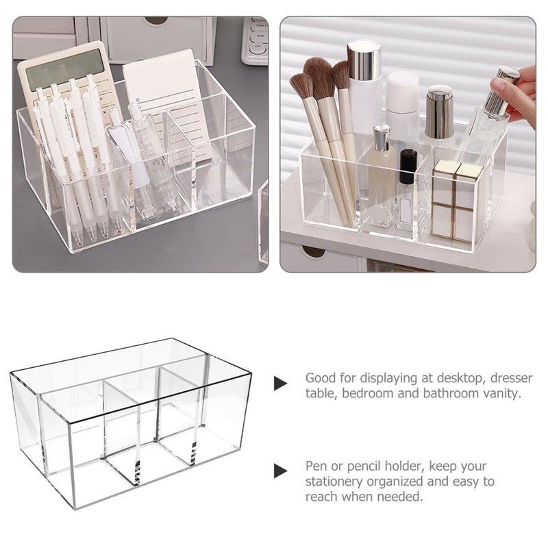 KONTONTY Makeup Brush Holder Organizer Desktop Storage Container for Cosmetics