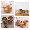 Sumnacon Set of 3 Round Rattan Fruit Baskets Serving Bread