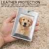 Silver Star Photocard Holder Keychain - Clear Protective Badge Holder