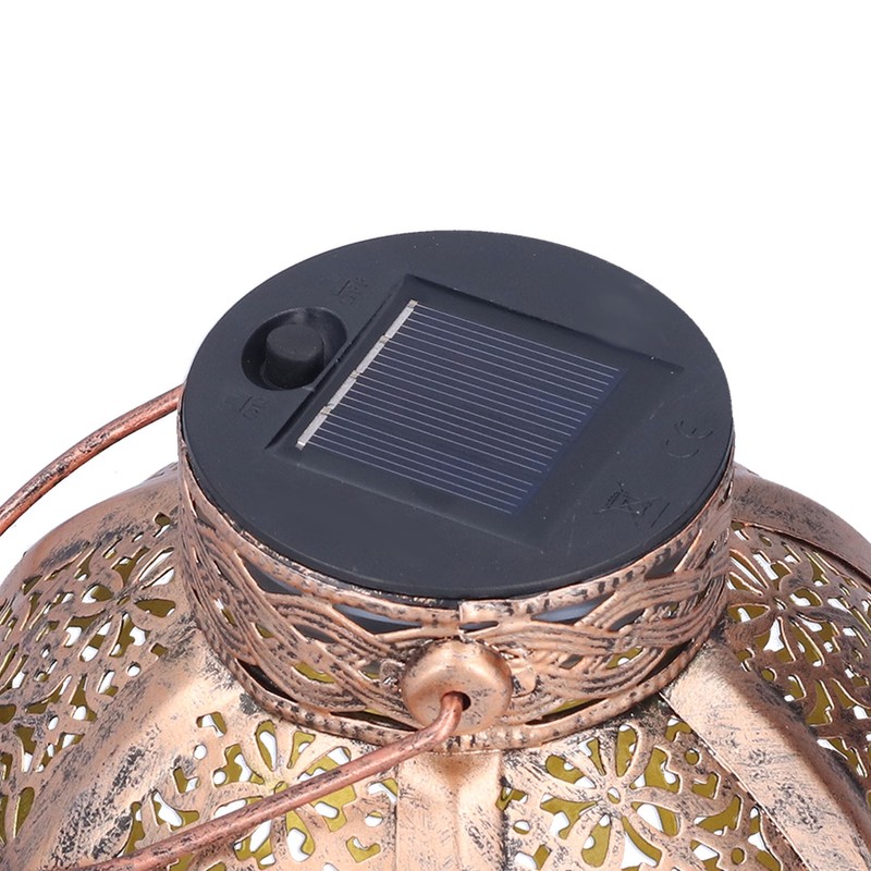 Solar Hollow Light Waterproof Retro Style Solar Landscape Hollow Lantern