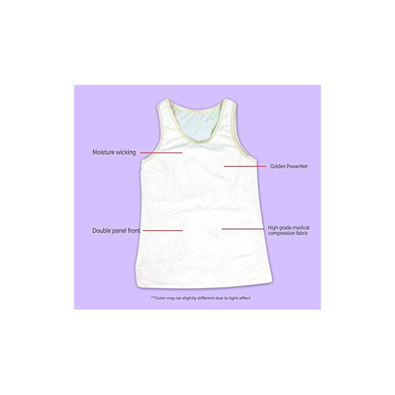 Tranz* Forms Sleeveless Chest Binder White FTM Binder with Double