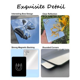 10 PCS Locker Accessories Kit, Back to School Essentials Supplies for Girls, Locker Organizer Stuff for School Office, Includes Magnetic Whiteboard Bow Mirror Dry Erase Markers Holder and More