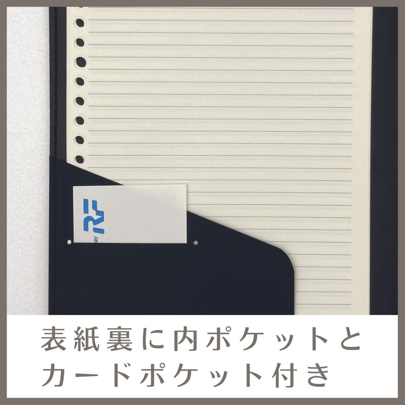 Raymay Fujii QE1126B Loose Leaf Binder Business Slim A4 Black