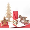 50 Christmas Napkins 40 x 40 Fabric-Like Garland, Colour: Red
