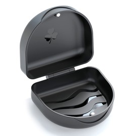 JJOVCE Orthodontic Mouthguard Case Dental Retainer Case-Black