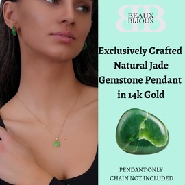 Beaux Bijoux Real jade pendant - jade charms for necklaces - jade charm pendant - the jade pendant - jade pendants for women - jade gemstone pendant - Jade stone pendant - jade jewelry - Oval Pendant