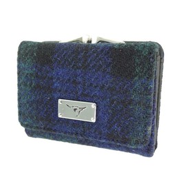 Glen Appin Harris Tweed 'Unst' Small Purse in Deep Pink Tartan Wallet Birthday Gift, Black Watch, Casual