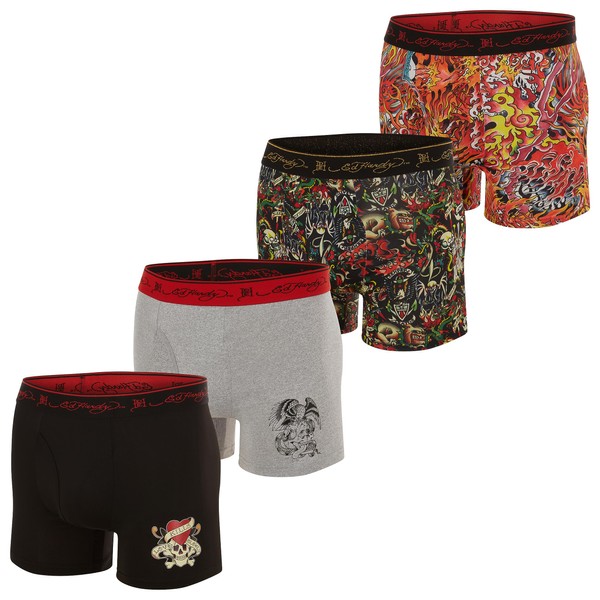 ED HARDY Men's Underwear Boxer Briefs - Comfortable, Breathable, Stylish