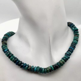 Unbranded Gorgeous Blue Green Gemstone Beads Rondelle 16 inch strand of Chrysoprase 8x4mm