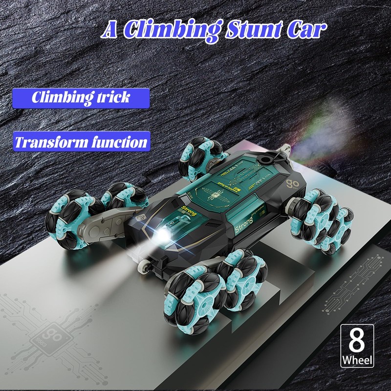 Peeokuo 8WD Gesture Sensing Stunt Rc Cars, Toys for Age