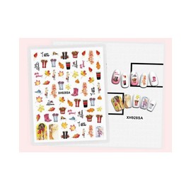 Generic Autumn Leaf Maple Nail Sticker Thanksgiving Pumpkin Harvest Turkey Squirrel Deer Xh928Nail Wraps Stickers Manicure Supplies for Women Nails Full Long Lasting Easy Apply and Remove