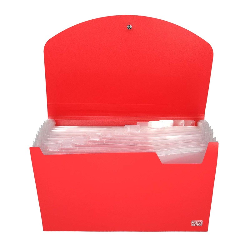 TTO Expanding File with 12 Compartments and Elastic Closure PP
