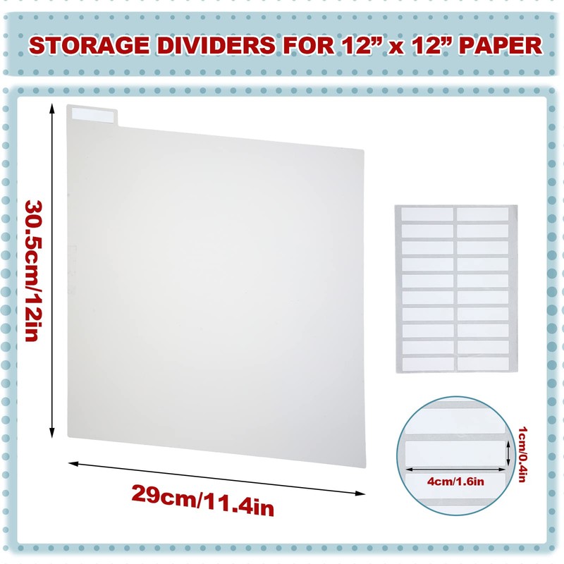 12 Pieces 12 x 12 Inches Scrapbook Tabbed Dividers Scrapbook