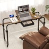 GiftGo Overbed Table with Wheels Rolling Laptop Desk Cart Table