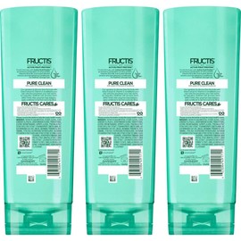 Garnier Hair Care Fructis Pure Clean Conditioner, 12 Fl Oz, Pack of 3