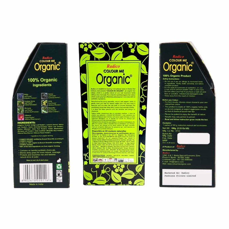 Radico Organic Hair Colour - Light Brown, 100g