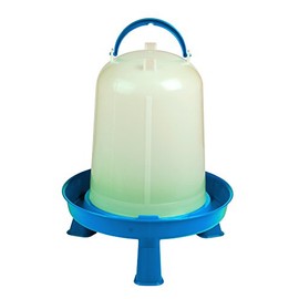 Double-Tuf® Poultry Waterer with Legs | Durable Water Container | Carrying Handle for Chickens & Birds | Chicken Waterer | 2 Gallon