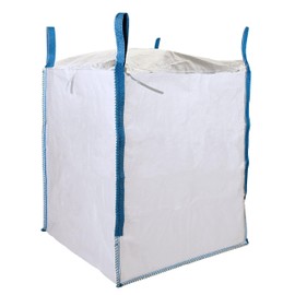 DURASACK Heavy Duty Builder's Bulk Bags 200-Gallon White Woven Polypropylene Contractor Trash Bags for Demo and Construction, Holds up to 2200 lbs, Flap Top, Pack of 3