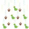 Dinosaur Hanging Swirls, Dinosaur Birthday Hanging Decoration, T-Rex Dino Footprint