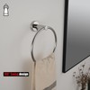 JQK Bathroom Hardware Set Polished Steel, 5-Piece Bath Accessories Set