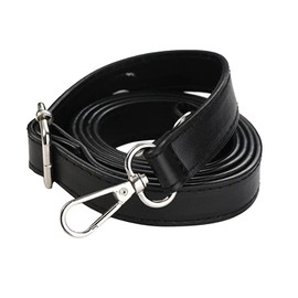 Shoulder Strap for Bags, Shoulder Strap for Bags, Black, Suitable for the Strap of a Purse or Shoulder Bag (Black/Silver Buckle)
