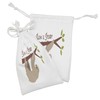 Ambesonne Sloth Fabric Pouch Set of 2, Cartoon Style Australian