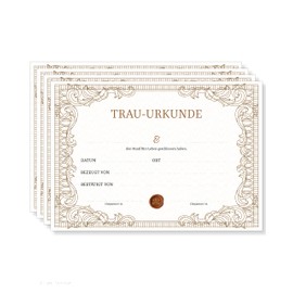 Frank Paperman 25 x Certificates for Marriage | Original Wedding Gifts | Classic Design | Wedding Card | DIN A4 Format | Wedding Surprise Registry Office