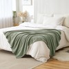 MIULEE Sage Throw Blanket 3D Ribbed Jacquard Fleece Flannel Velvet