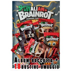 Skifidol Italian Brown Red Exclusive Album + 10 Sealed Bags - Trading Card Game Collection 2024