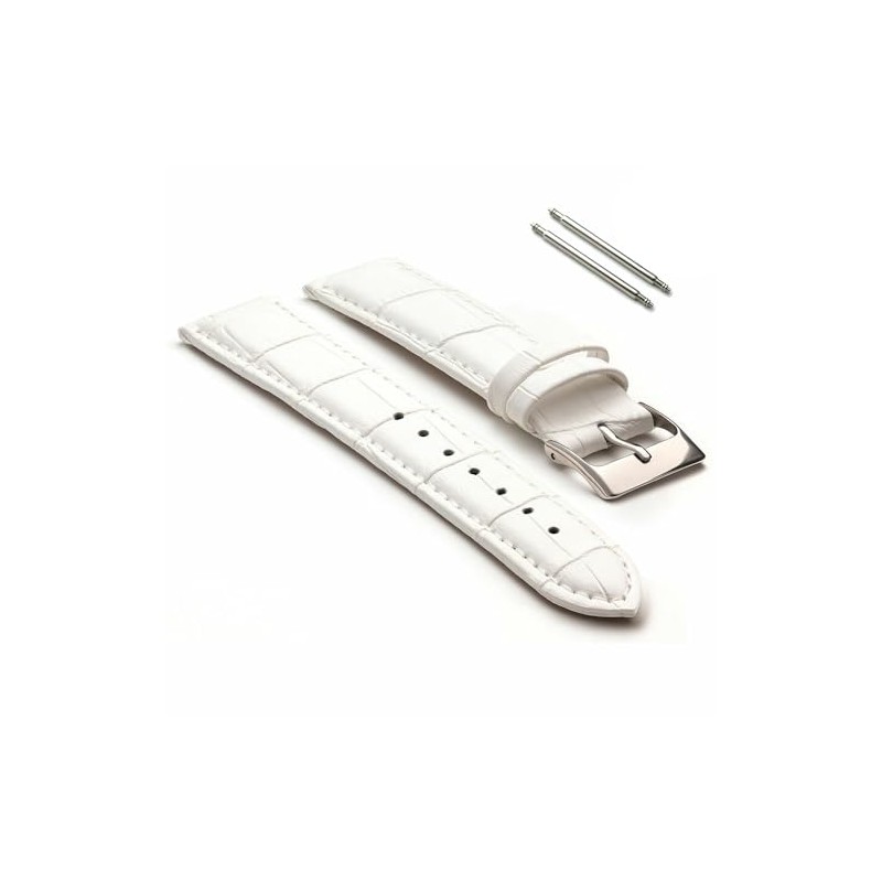 Panda Bobo Leather Watch Strap 18mm, Alligator Grain Leather Pattern,