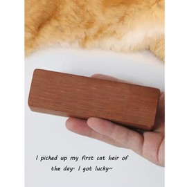 Pet Cat whiskers Beard Hair Collection Commemorative Storage magnet Walnut Solid Wood Box