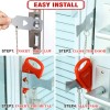 VIRIDI Home Security Door Lock, Portable Travel Doorlocks for Airbnb,