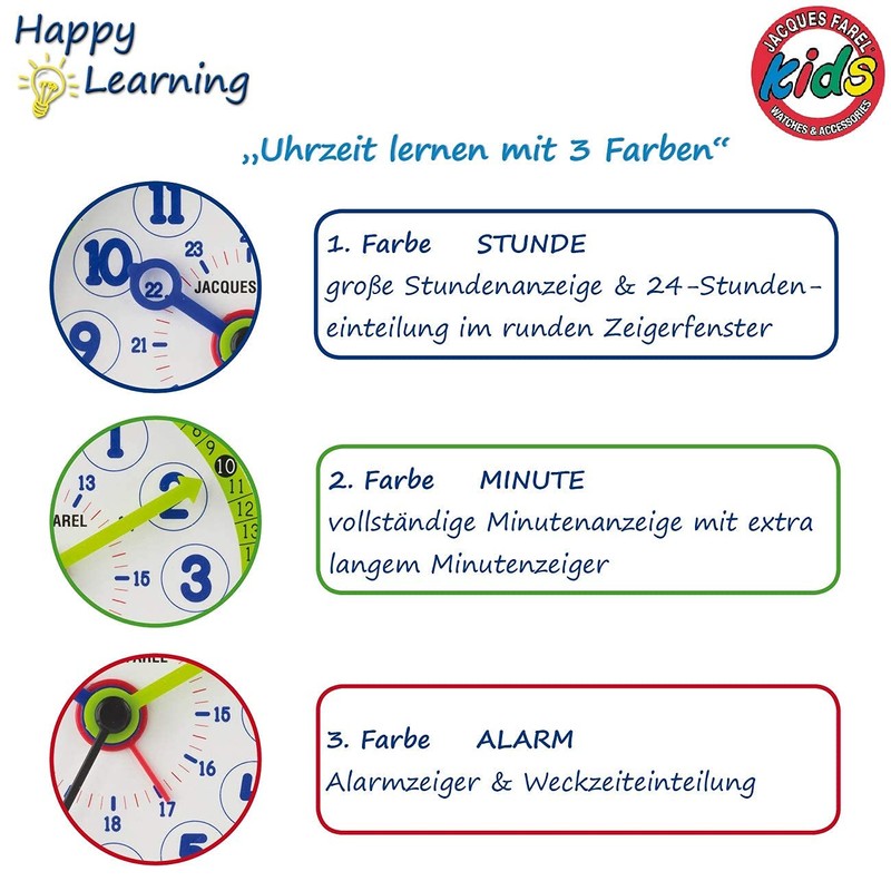 JACQUES FAREL Happy Learning ACL 06 Children's Alarm Clock Learning