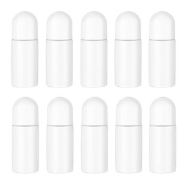 Frcolor Roll-On Bottles, 50ml Divided Bottles, Roller Bottles, Aroma Storage Containers, 10 Pieces, White, White