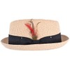 MAZ Unisex Paper Straw Pork Pie Hat Crushable Summer Trilby