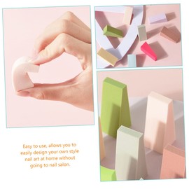 Ipetboom 24pcs Nail Art Triangle Sponge Blocks for Gradient Designs Dual-sided Diy Nail Sponges for Creative Manicure for Home and Salon Use Versatile