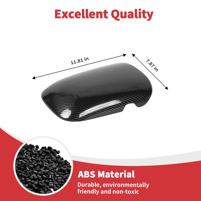 Linskip Carbon Fiber Armrest Pad Cover Compatible with 2024 2025