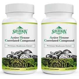Active Hexose Correlated Compound 1500 mg Supplement, Natural 8 Mushroom Extract Supplement, Immune System, Liver Function, Natural Killer and T Cells Activity, 180 Veggie Capsules