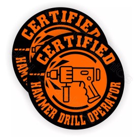 Unbranded/Generic Hammer Drill Operator Funny Hard Hat Stickers | Helmet Decals | Foreman Laborer