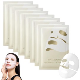 Luuma Collagen Mask Original, Collagen Mask Overnight, Collagen Real Deep Mask, Hydrogel Face Mask, Anti-Ageing, Reduce Pores, Skin Tightening, Smooths and Hydrates for All Skin Types (Pack of 8)