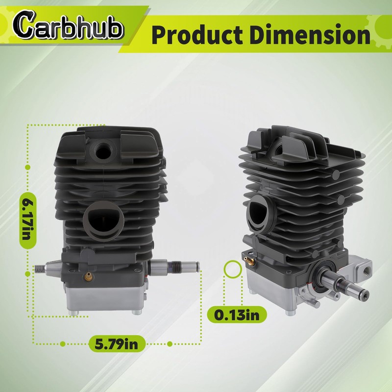 Carbhub 49mm Cylinder Piston Assembly for Stihl MS390 MS290 MS310