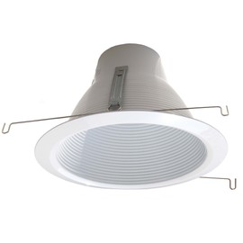 6-Pack-6" Deep Self Flange Air-Shut Baffle Trim for Line Voltage Recessed Light-White