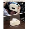 Multi-Functional Car Tissue Holder with ‌2 Storage Nets, Upgraded PU