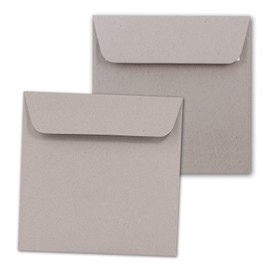 ARTOZ Greenline Series Square Envelopes 16 x 16 cm Beech Light Grey / Light Brown Pack of 25